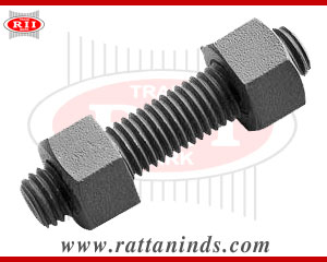 threaded studs with hex nuts manufacturers exporters in india